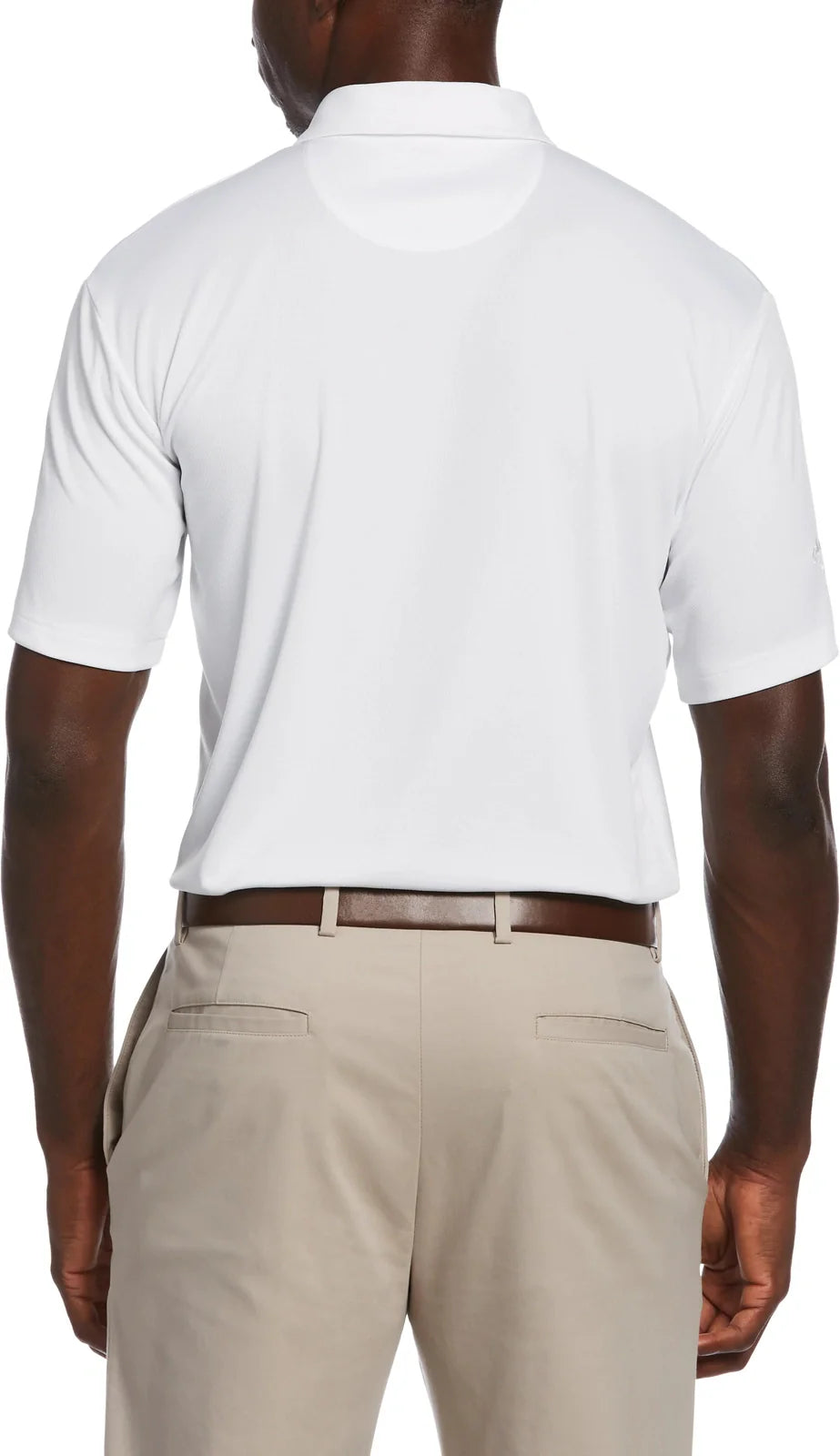 Callaway Golf Cgm776 Short Sleeve Men’s Micro Texture Polo - White