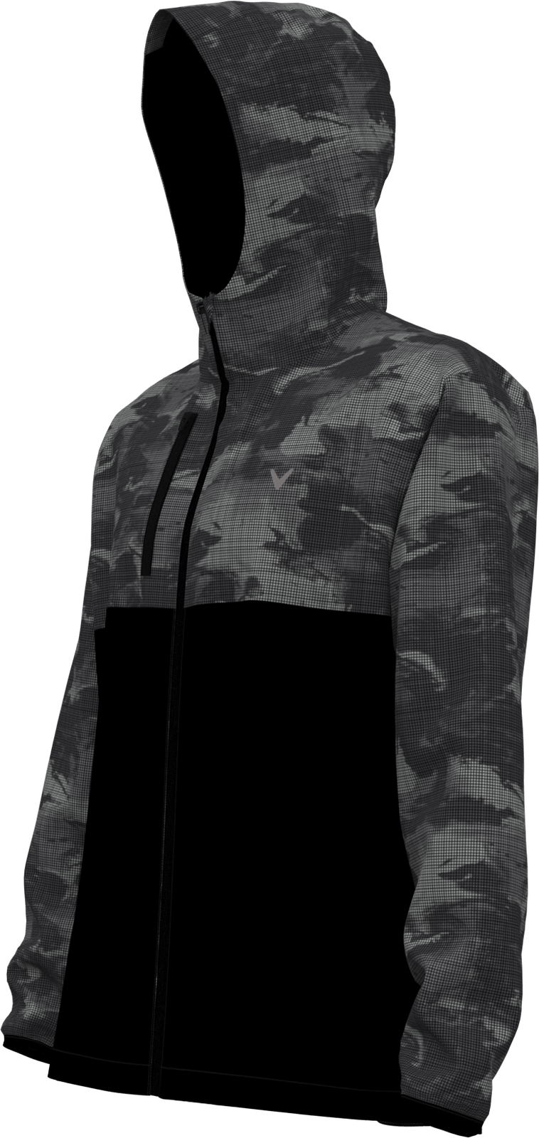 Callaway Golf Cgm788 Men’s Long Sleeve Packable Wind Jacket - Caviar