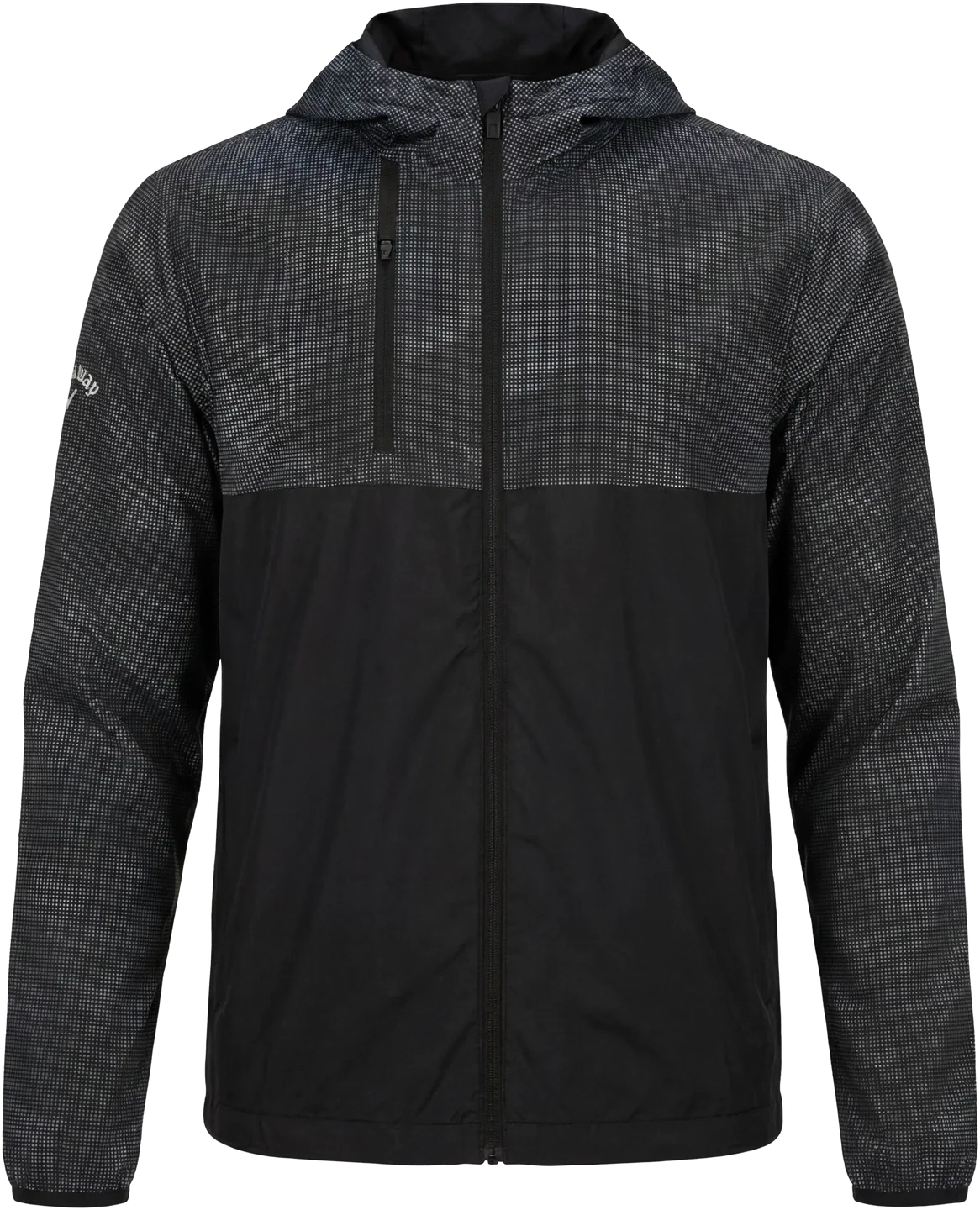 Callaway Golf Cgm788 Men’s Long Sleeve Packable Wind Jacket - Caviar