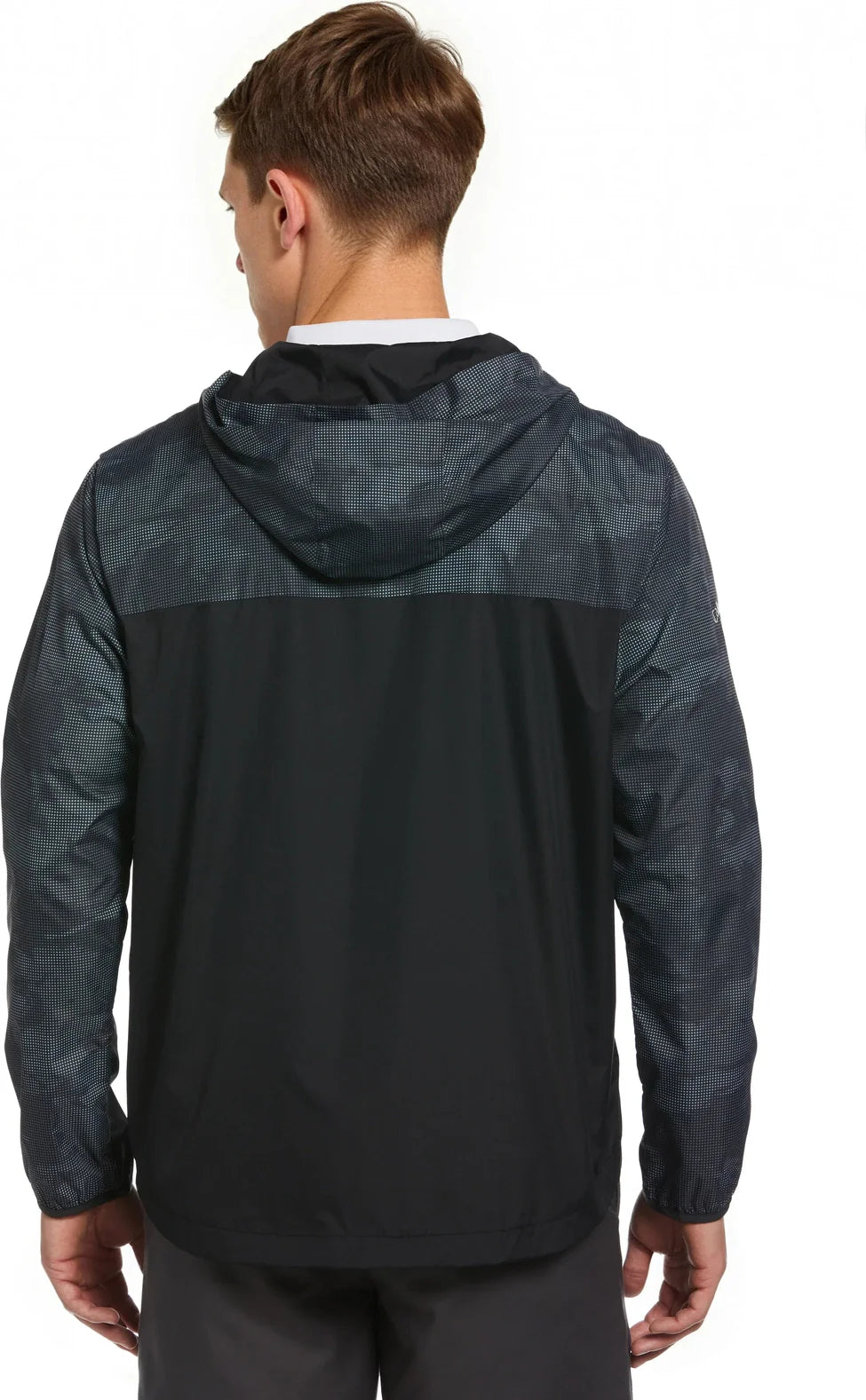 Callaway Golf Cgm788 Men’s Long Sleeve Packable Wind Jacket - Caviar - Adult s