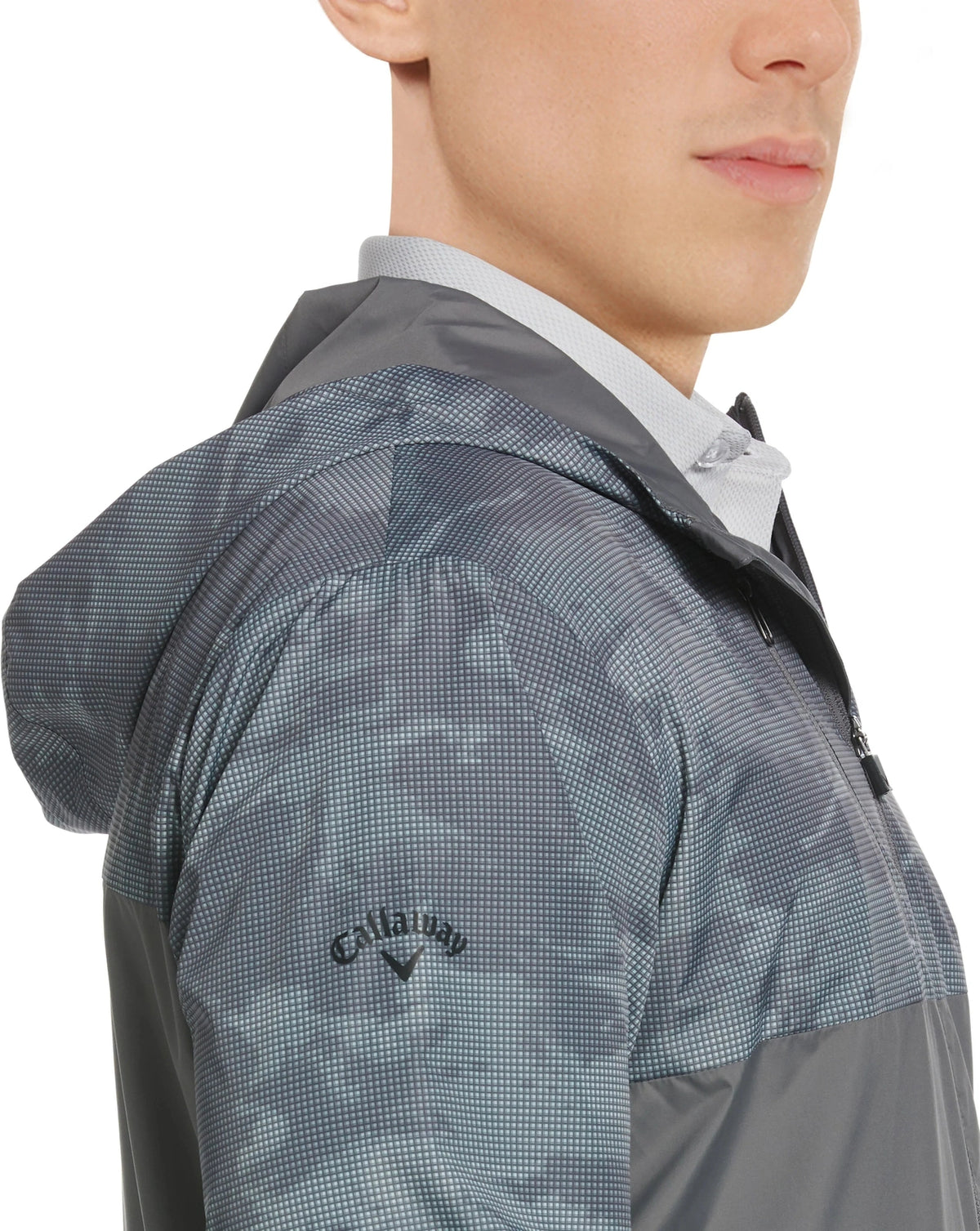 Callaway Golf Cgm788 Men’s Long Sleeve Packable Wind Jacket - Quiet Shade