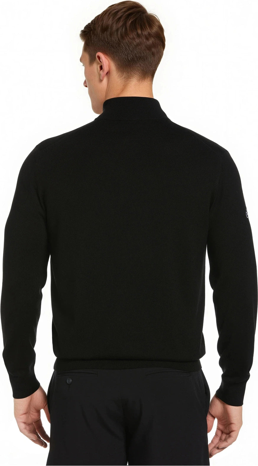 Callaway Golf Cgm790 Men’s Long Sleeve 1/4 Merino Sweater - Black Ink - Adult s
