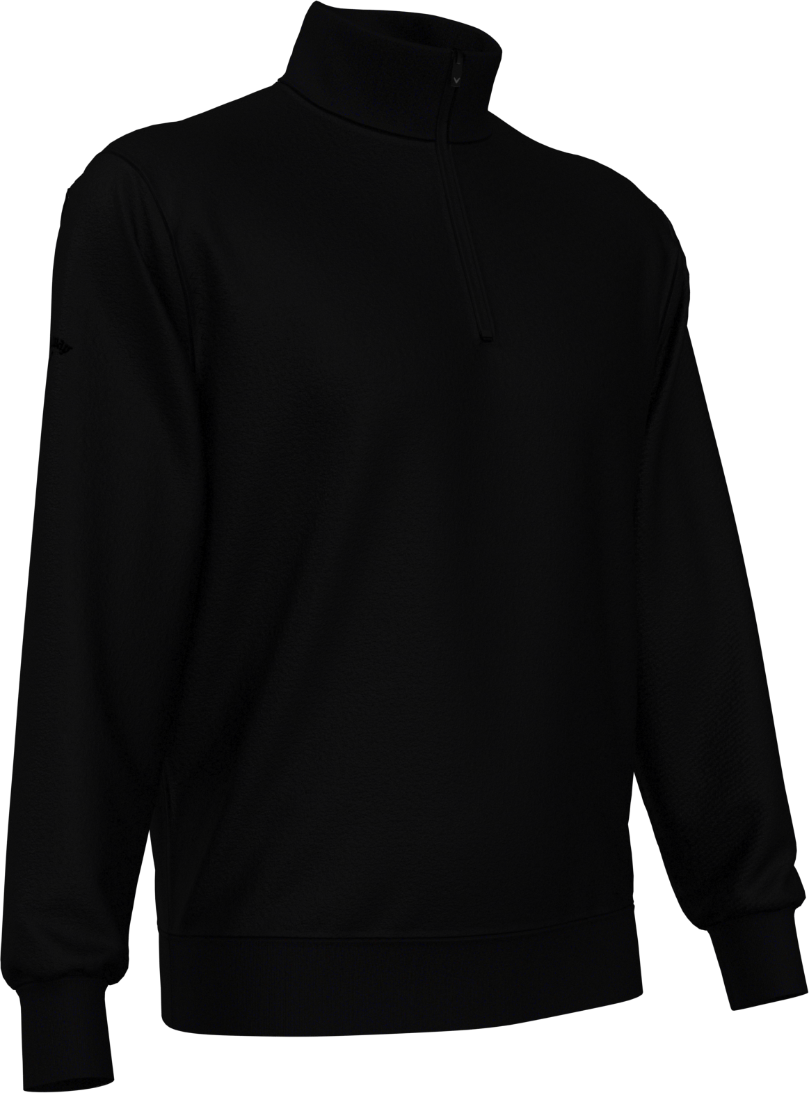 Callaway Golf Cgm790 Men’s Long Sleeve 1/4 Merino Sweater - Black Ink