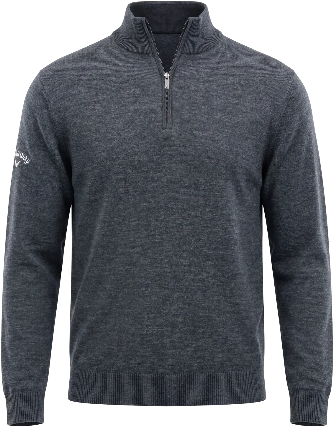 Callaway Golf Cgm790 Men’s Long Sleeve 1/4 Merino Sweater - Steel Heather