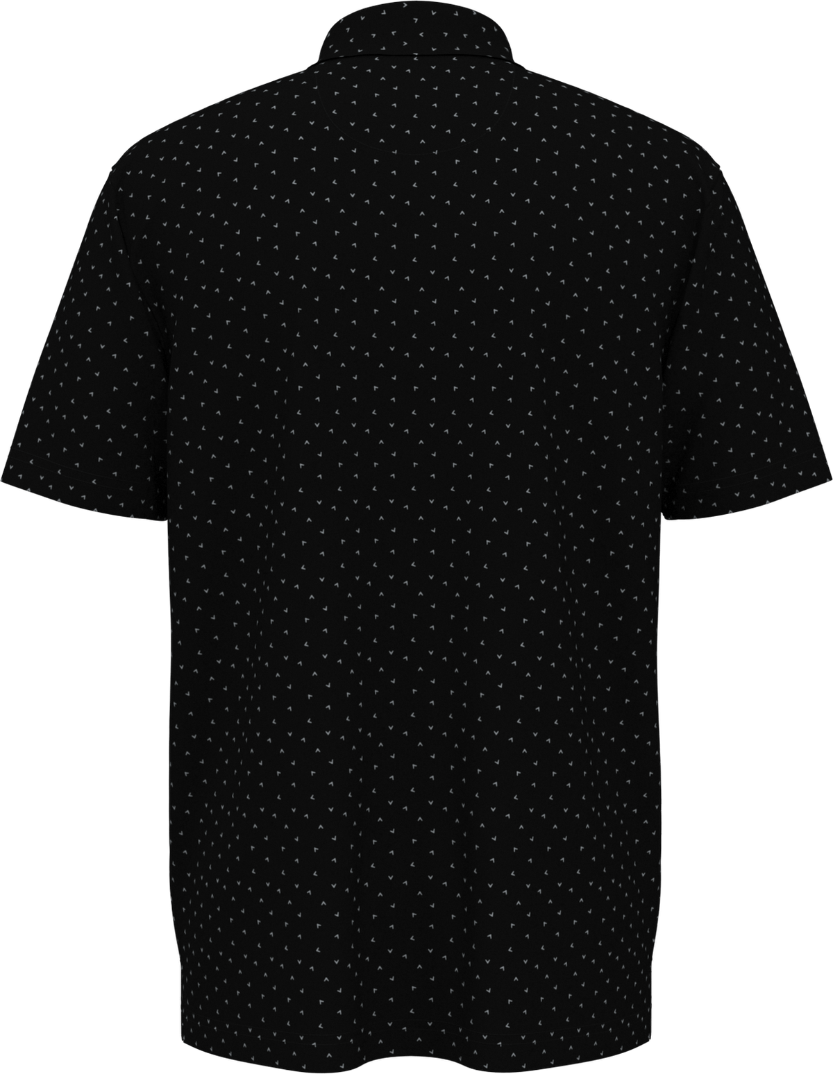 Callaway Golf Cgm791 Men;s Short Sleeve Micro Chev Print Polo - Caviar