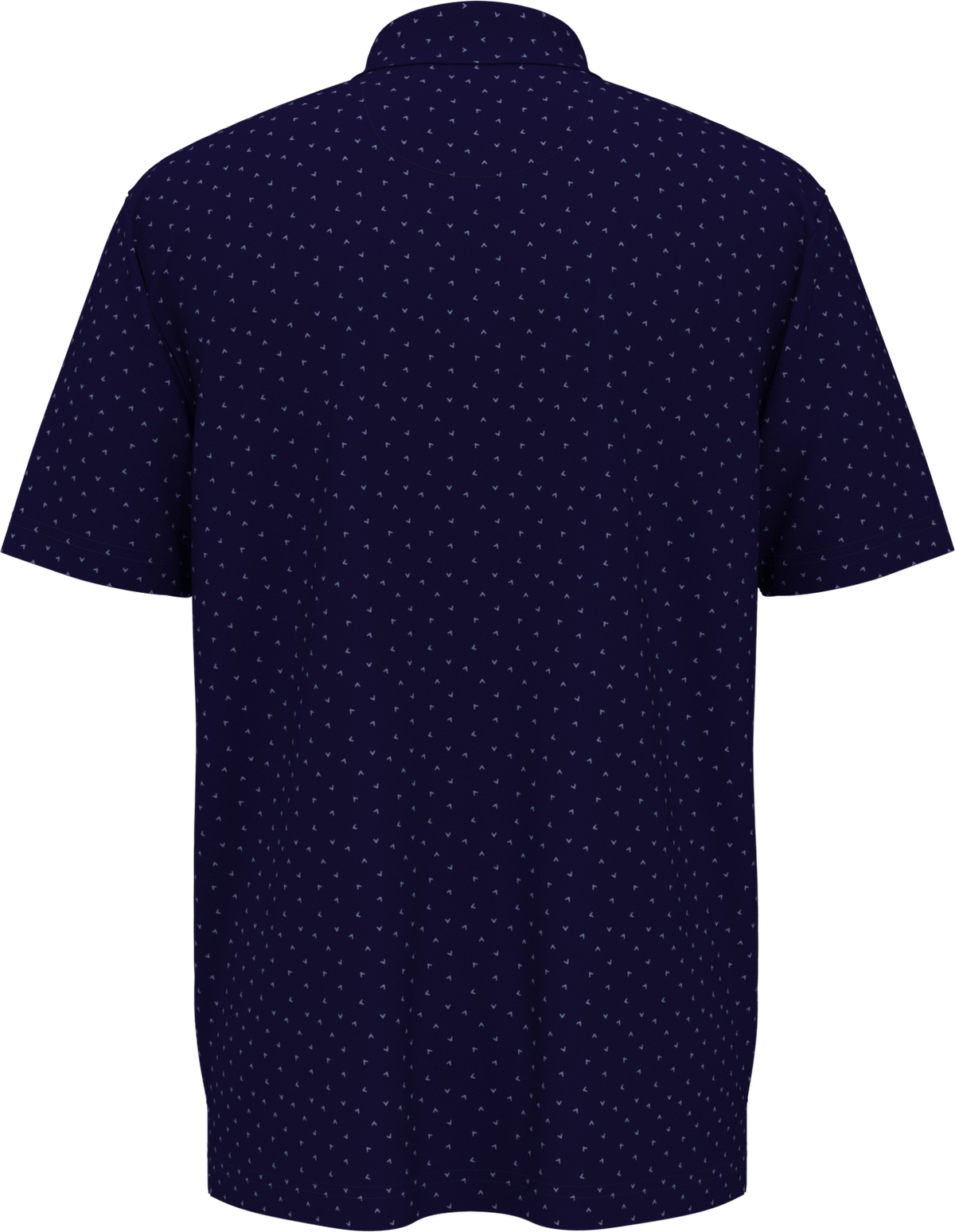 Callaway Golf Cgm791 Men;s Short Sleeve Micro Chev Print Polo - Peacoat