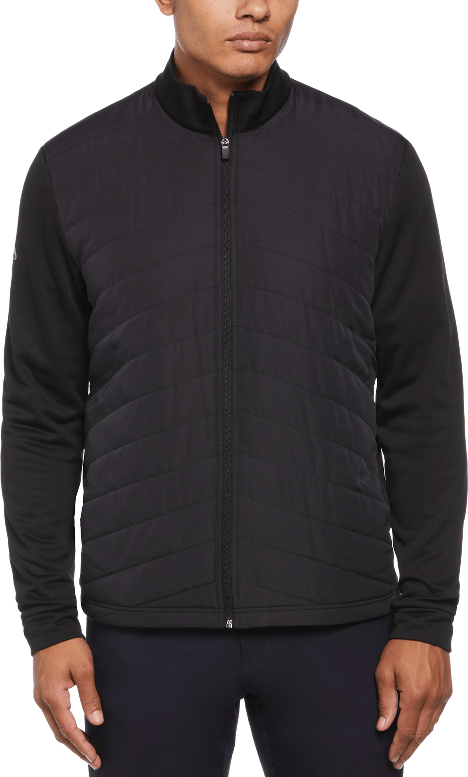 Callaway Golf Cgm792 Men’s Long Sleeve Quilted Puffer Jacket - Black