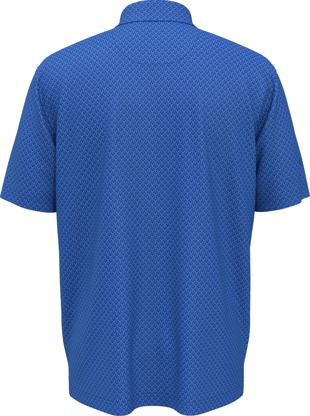 Callaway Golf Cgm794 Men’s Short Sleeve All Over Stitched Chev Polo - Lapis Blue