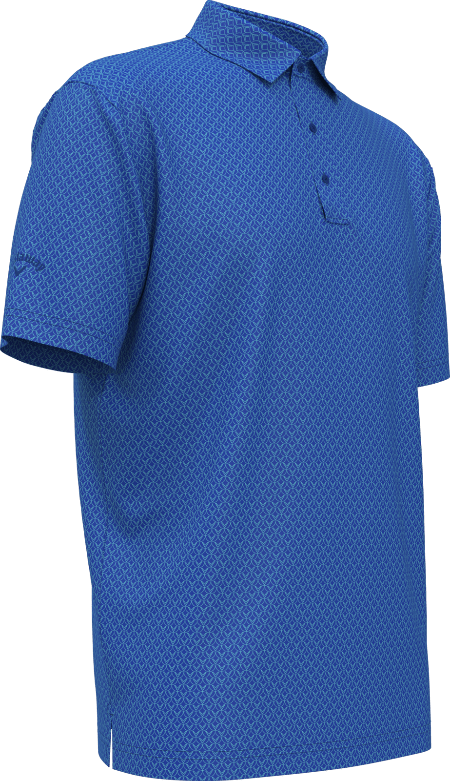 Callaway Golf Cgm794 Men’s Short Sleeve All Over Stitched Chev Polo - Lapis Blue