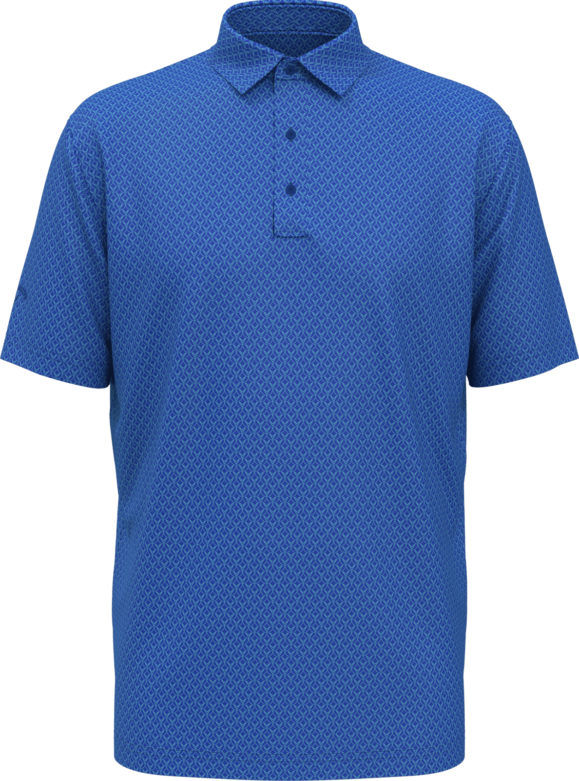 Callaway Golf Cgm794 Men’s Short Sleeve All Over Stitched Chev Polo - Lapis Blue