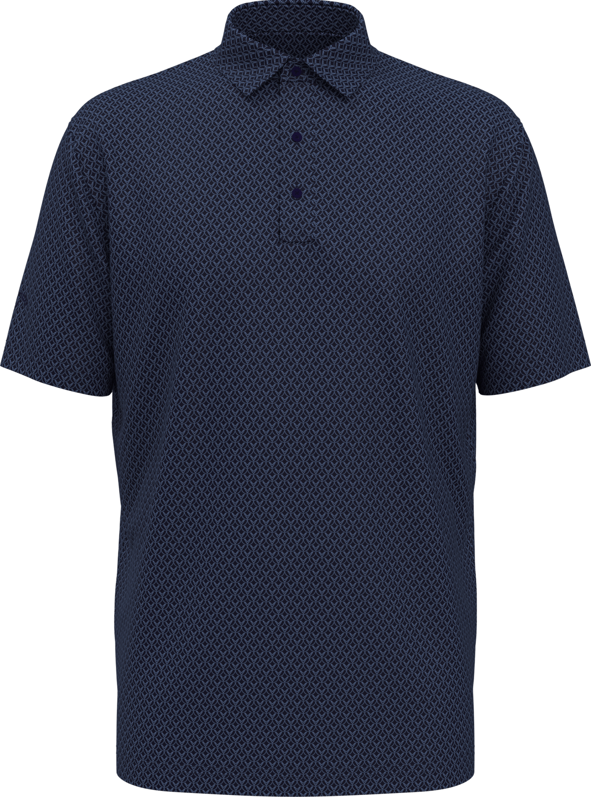 Callaway Golf Cgm794 Men’s Short Sleeve All Over Stitched Chev Polo - Peacoat