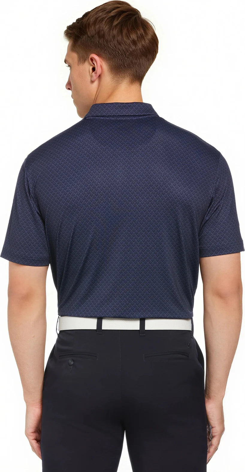 Callaway Golf Cgm794 Men’s Short Sleeve All Over Stitched Chev Polo - Peacoat - Adult s