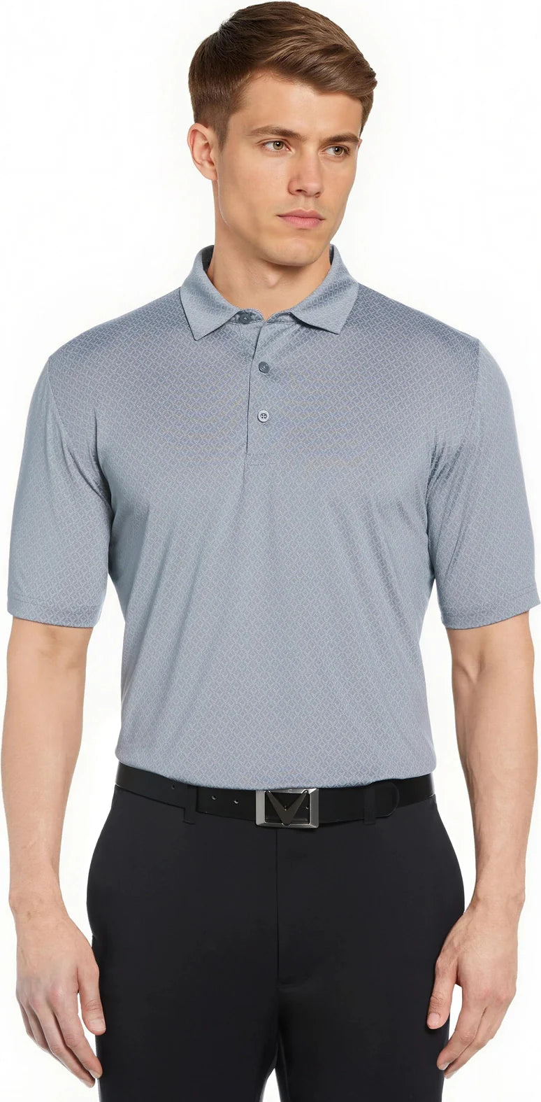 Callaway Golf Cgm794 Men’s Short Sleeve All Over Stitched Chev Polo - Tradewinds - Adult s