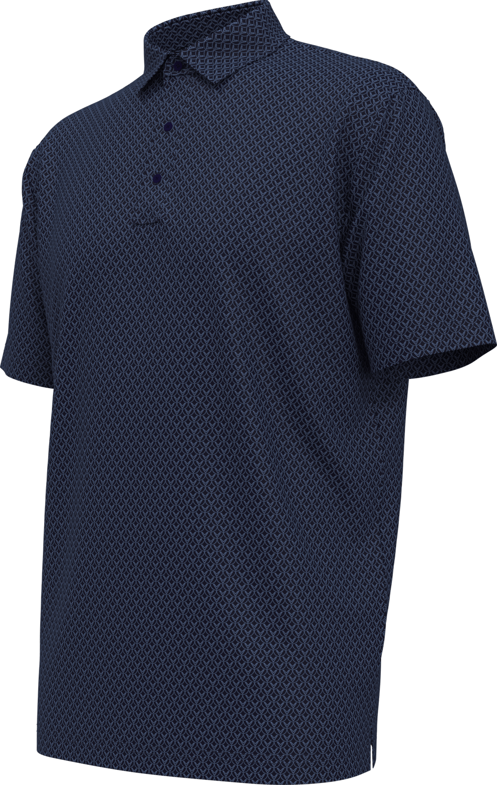 Callaway Golf Cgm794 Men’s Short Sleeve All Over Stitched Chev Polo - Peacoat