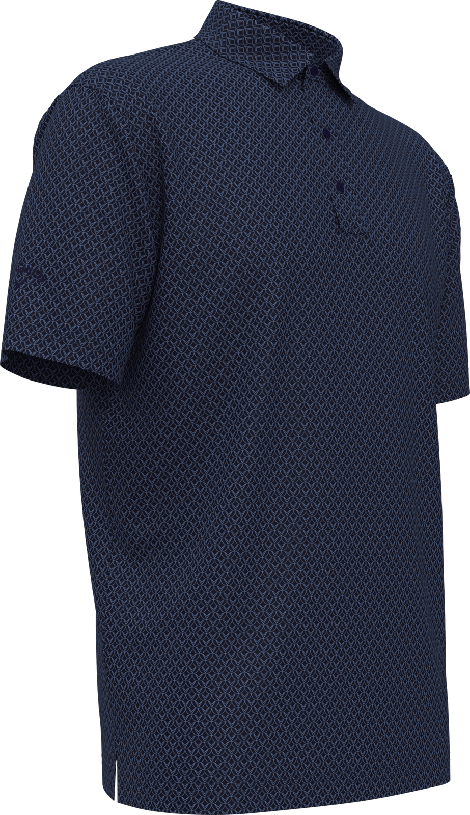Callaway Golf Cgm794 Men’s Short Sleeve All Over Stitched Chev Polo - Peacoat