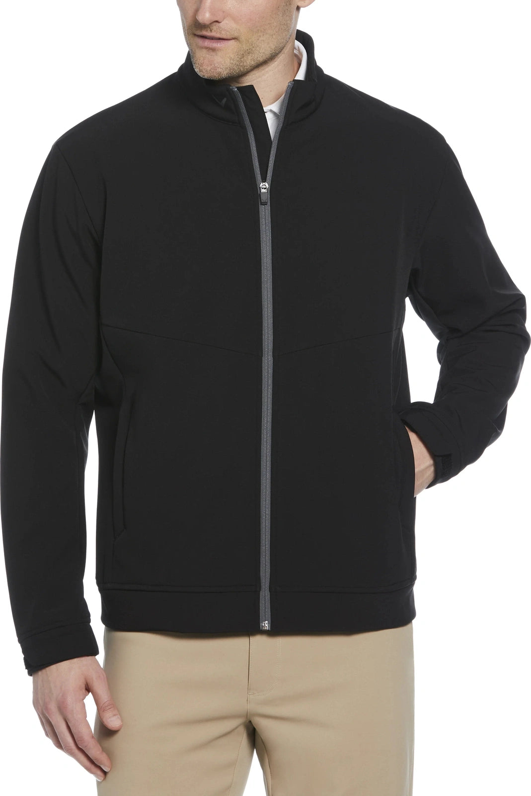 Callaway Golf Cgm797 Long Sleeve Jacket Full Zip - Black