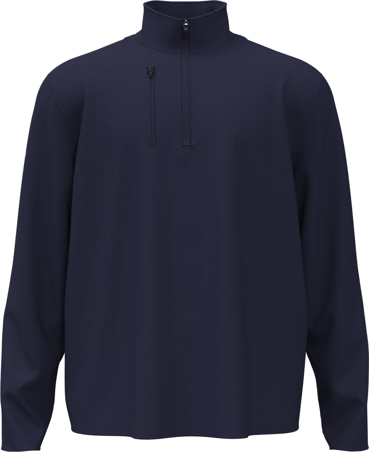 Callaway Golf Cgm798 Mid-weight Diamond Quilted Fleece 1/4 Zip - Peacoat