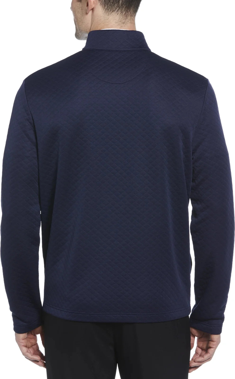 Callaway Golf Cgm798 Mid-weight Diamond Quilted Fleece 1/4 Zip - Peacoat