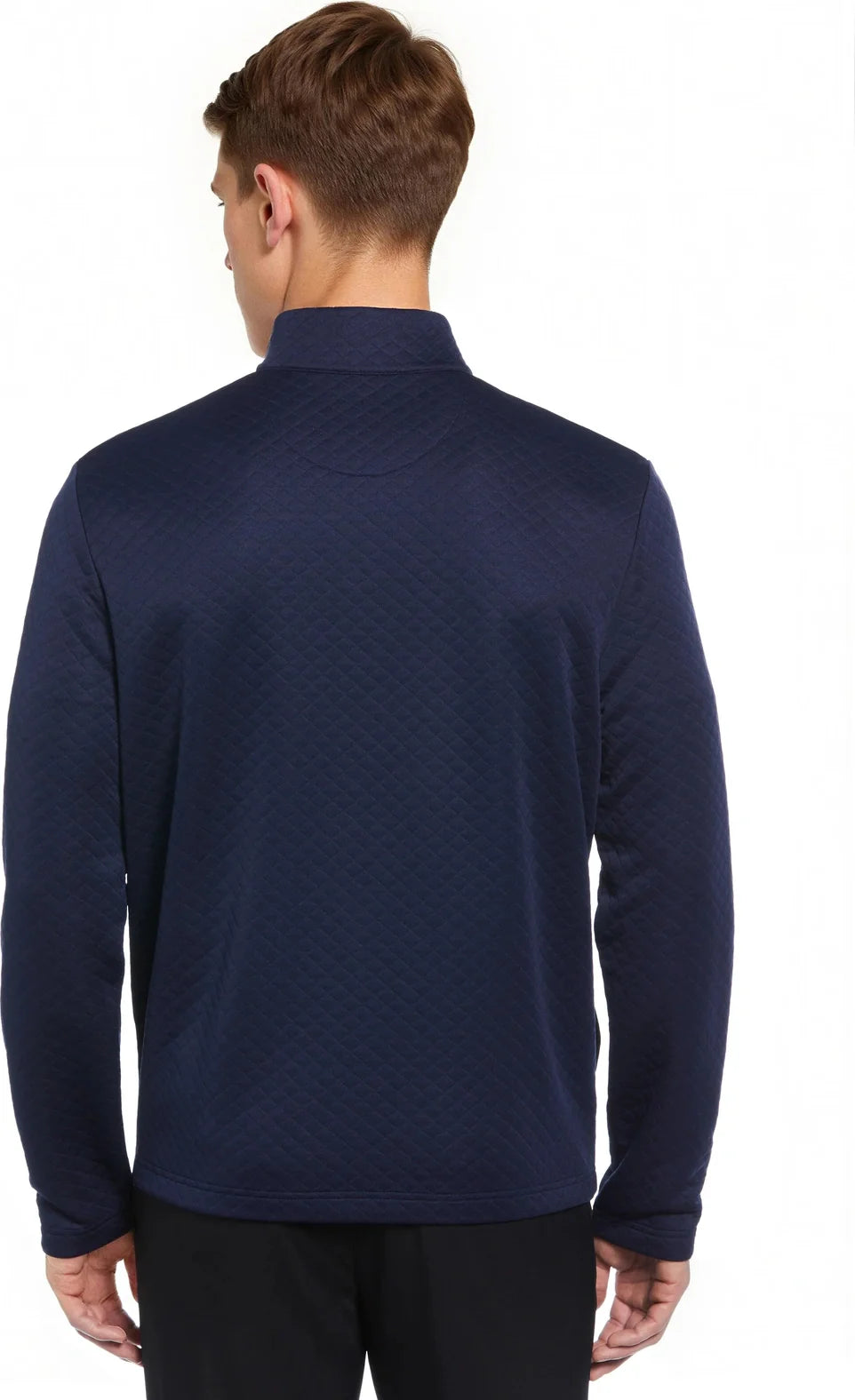 Callaway Golf Cgm798 Mid-weight Diamond Quilted Fleece 1/4 Zip - Peacoat - Adult s