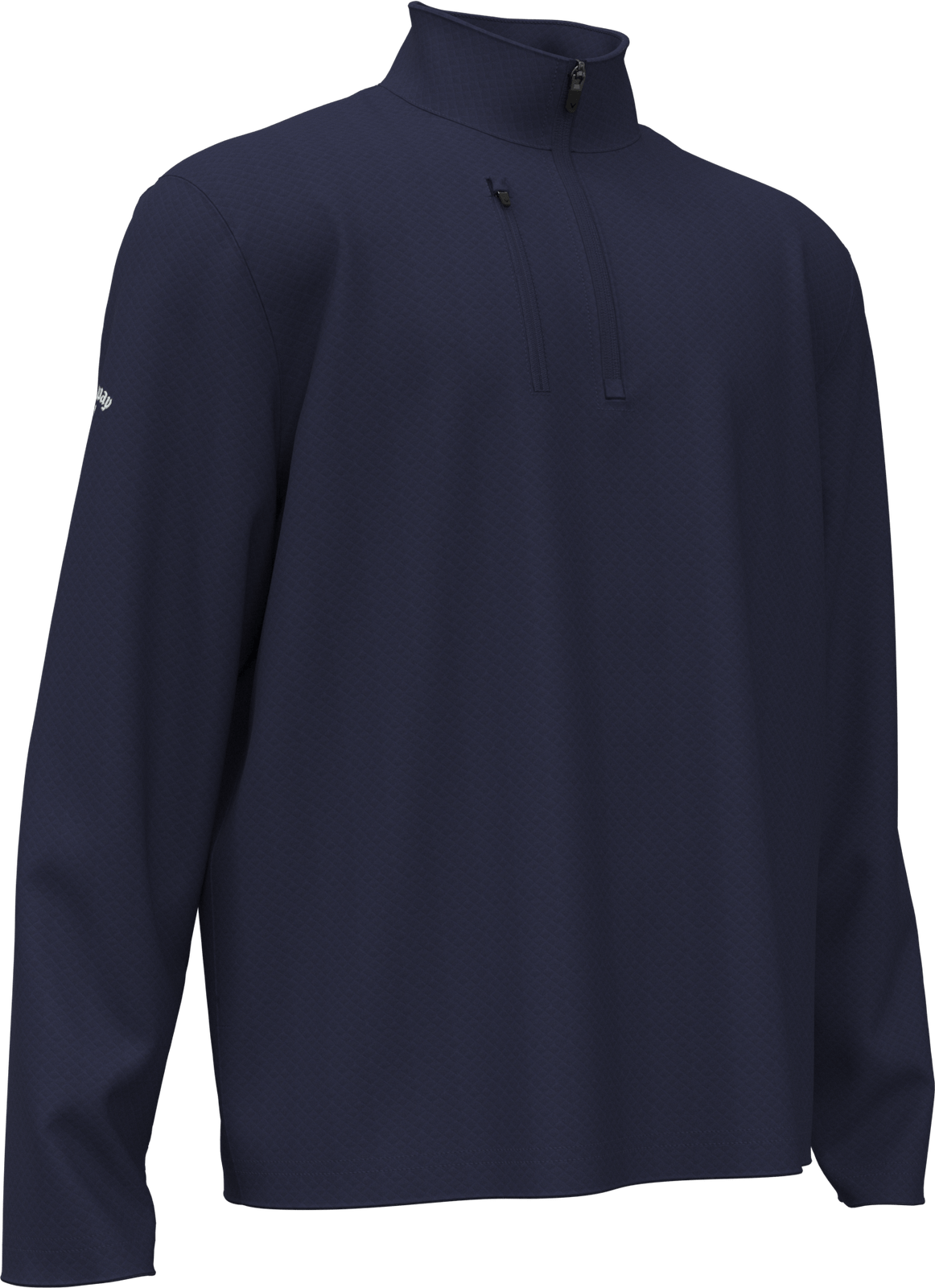 Callaway Golf Cgm798 Mid-weight Diamond Quilted Fleece 1/4 Zip - Peacoat