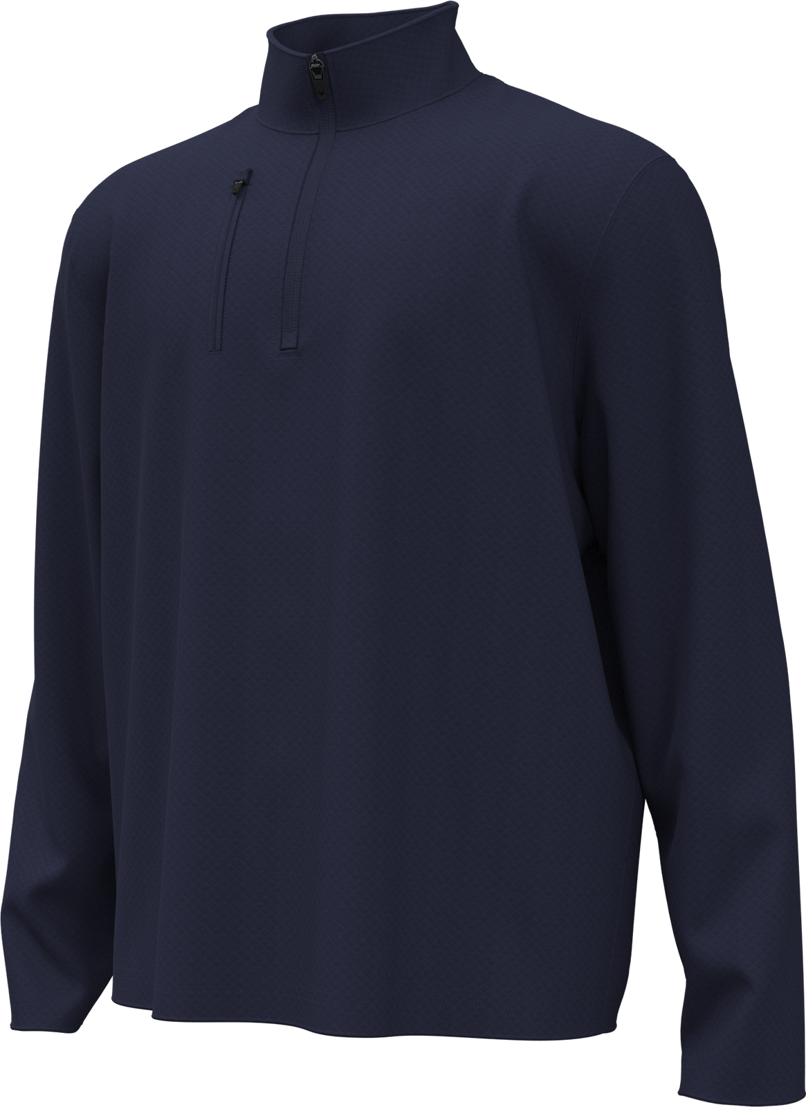 Callaway Golf Cgm798 Mid-weight Diamond Quilted Fleece 1/4 Zip - Peacoat