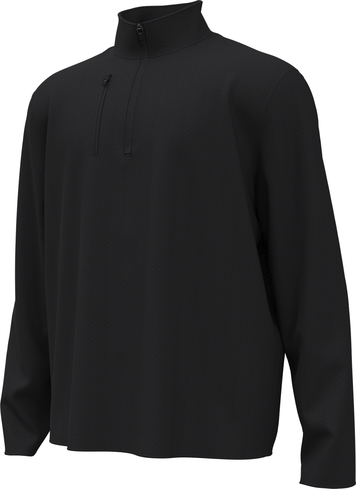 Callaway Golf Cgm798 Mid-weight Diamond Quilted Fleece 1/4 Zip - Black