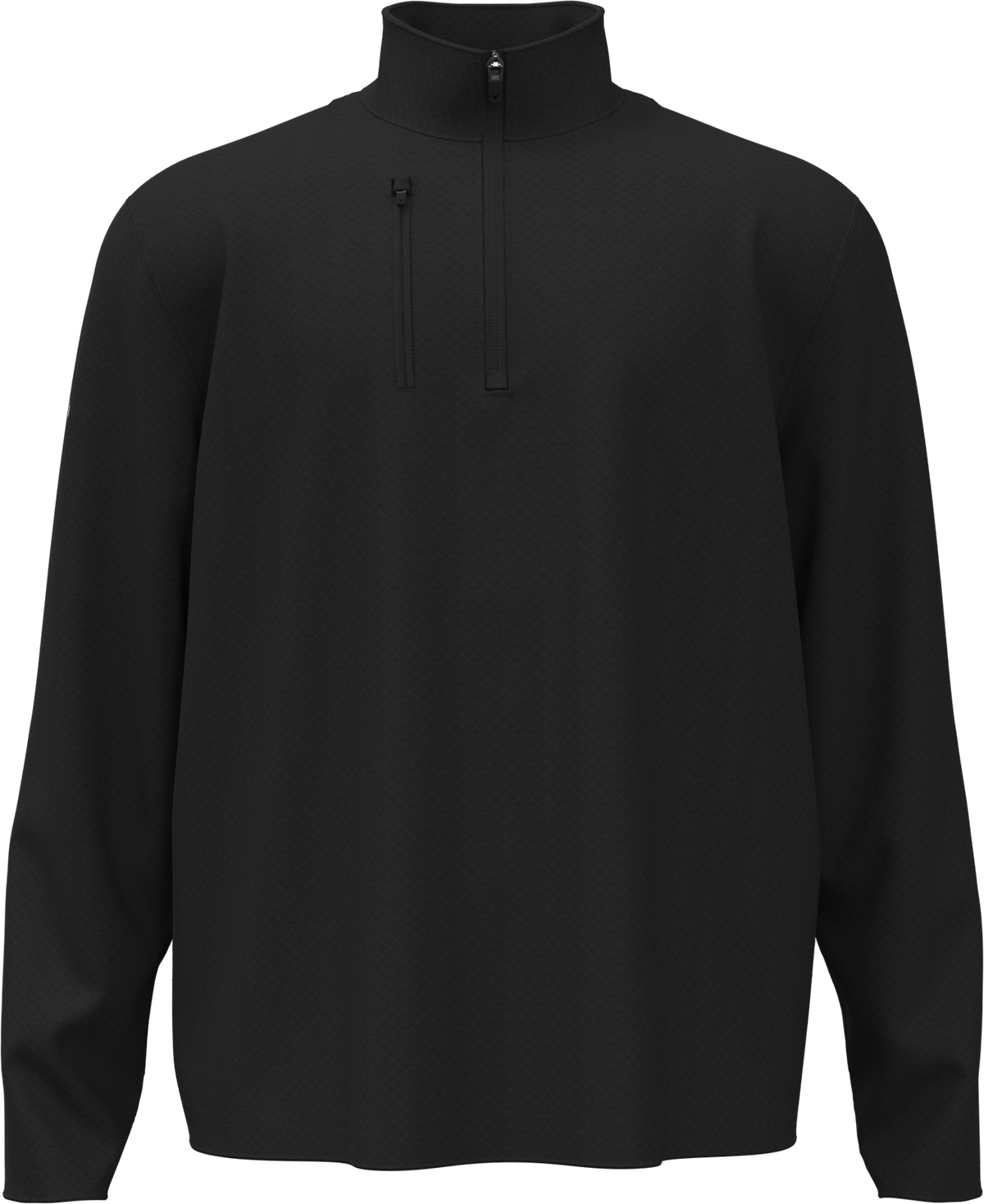 Callaway Golf Cgm798 Mid-weight Diamond Quilted Fleece 1/4 Zip - Black
