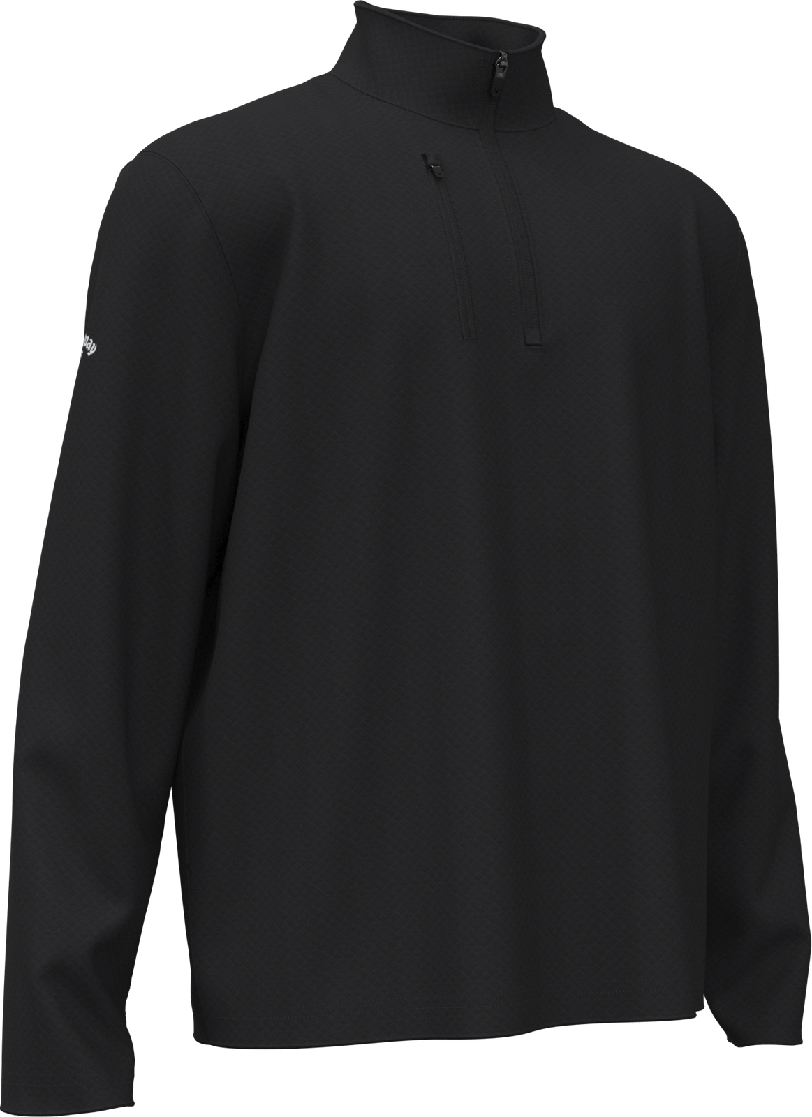 Callaway Golf Cgm798 Mid-weight Diamond Quilted Fleece 1/4 Zip - Black