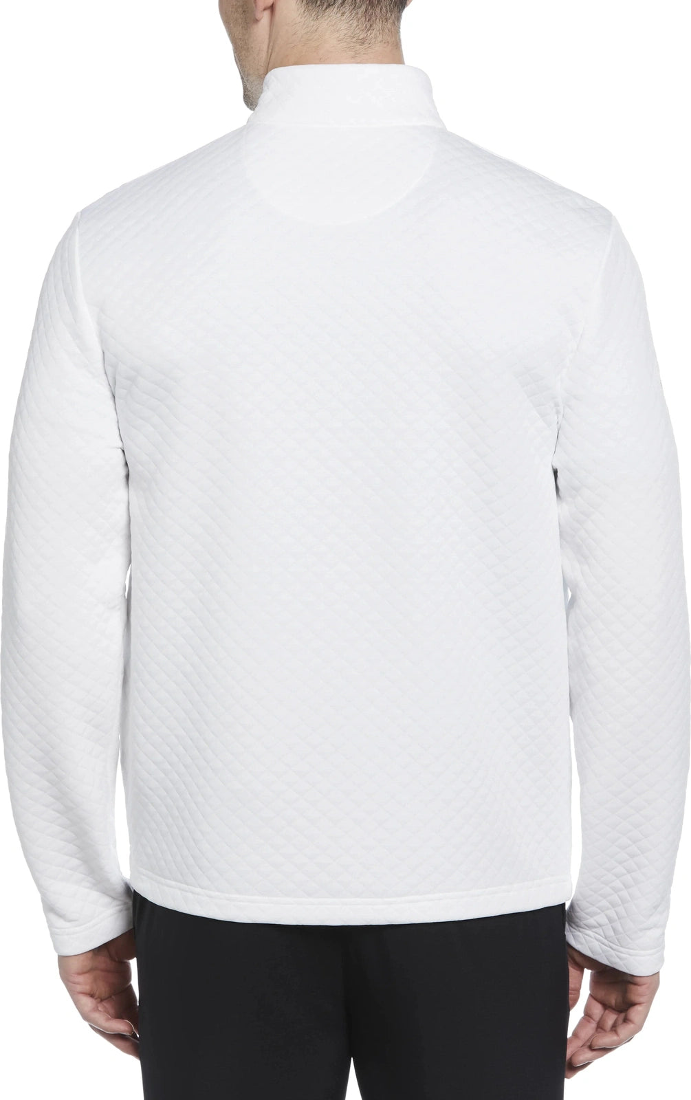 Callaway Golf Cgm798 Mid-weight Diamond Quilted Fleece 1/4 Zip - White