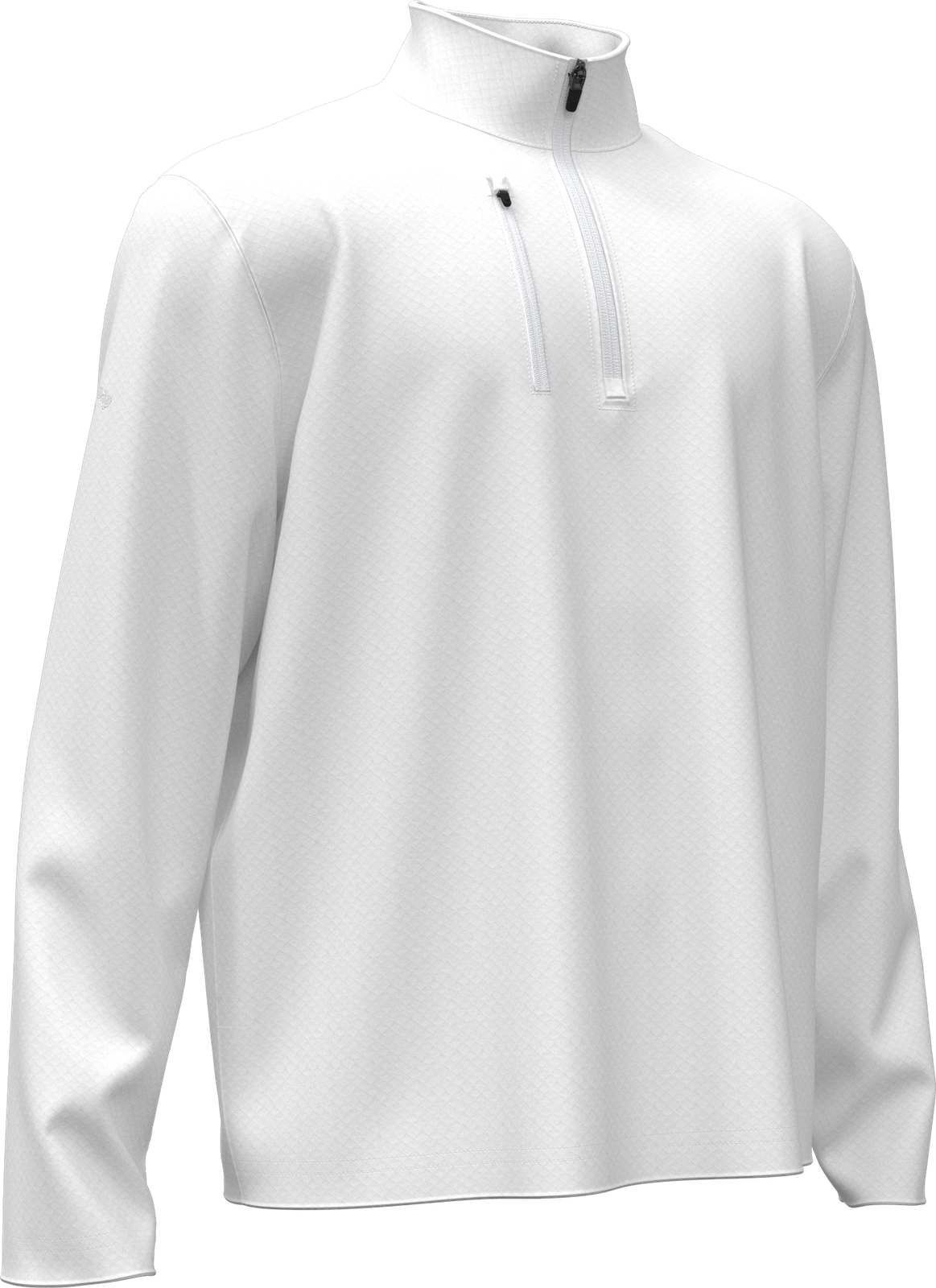 Callaway Golf Cgm798 Mid-weight Diamond Quilted Fleece 1/4 Zip - White