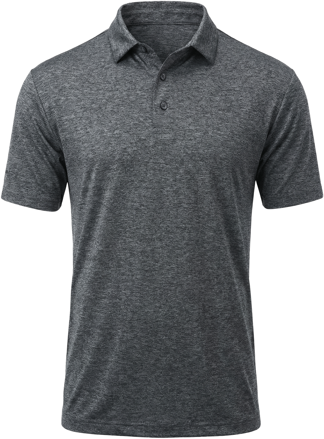 Callaway Golf Cgm799 Heather Knit Short Sleeve Polo - Black