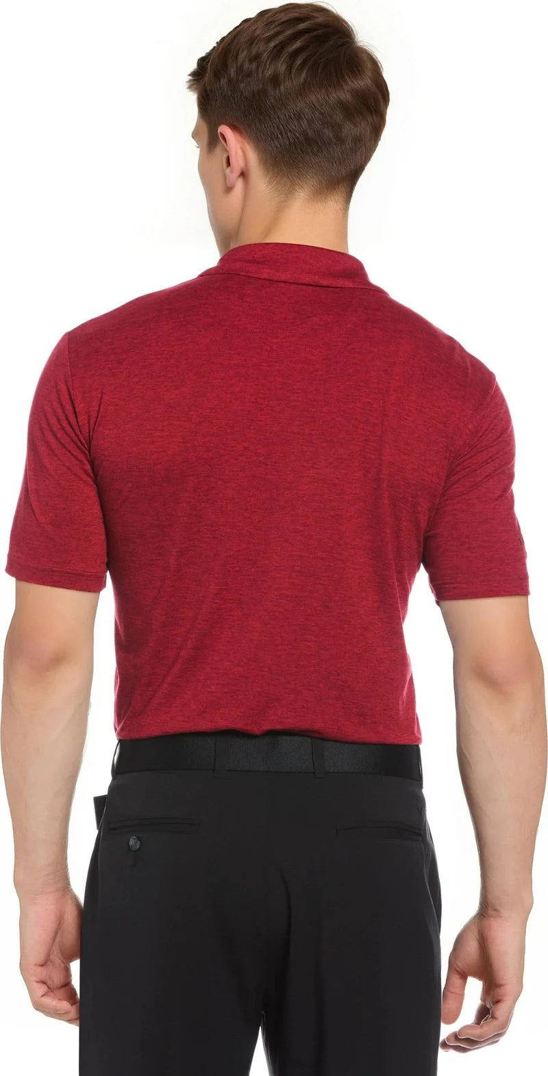 Callaway Golf Cgm799 Heather Knit Short Sleeve Polo - Med Red Htr - Adult s