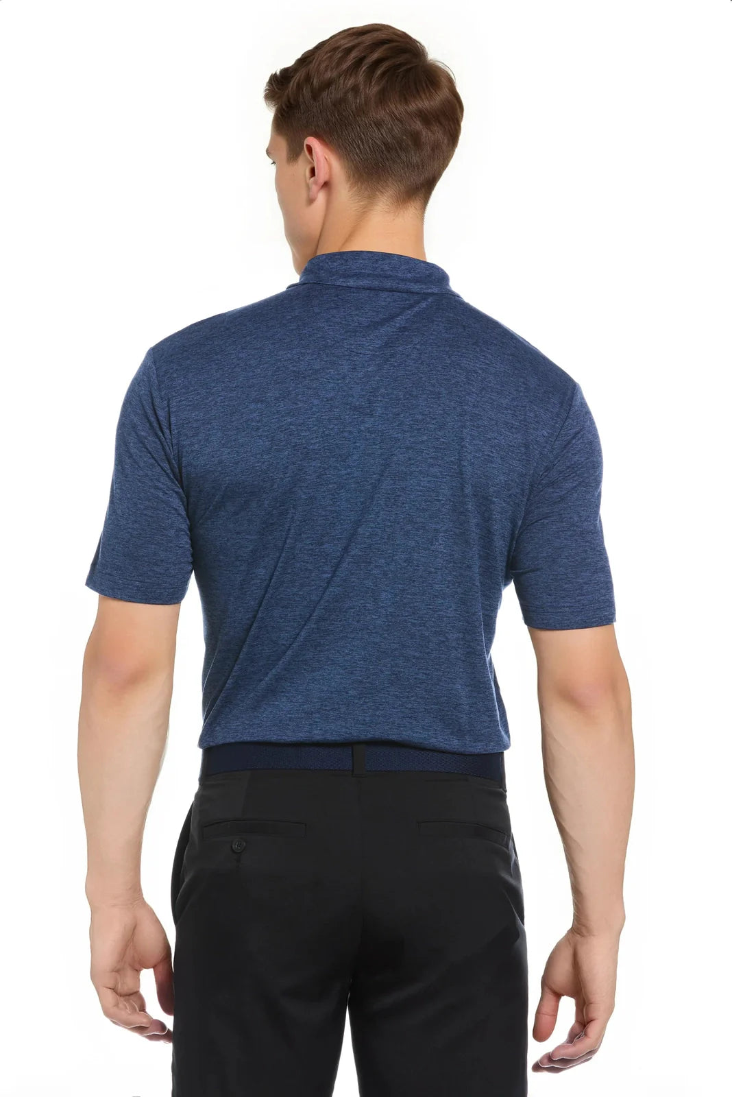 Callaway Golf Cgm799 Heather Knit Short Sleeve Polo - Peacoat - Adult s