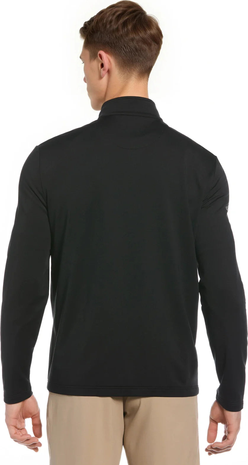 Callaway Golf Cgm803 Quarter Zip Baby French Terry Long Sleeve Jacket - Black - Adult s