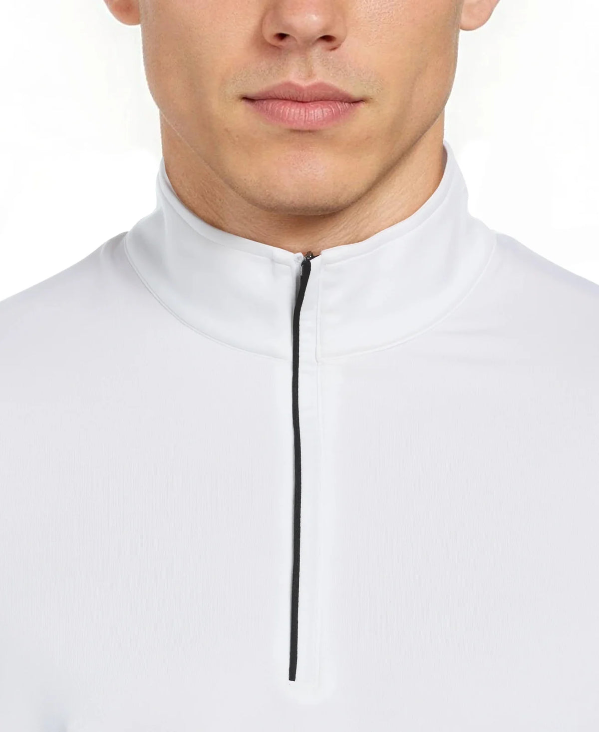 Callaway Golf Cgm803 Quarter Zip Baby French Terry Long Sleeve Jacket - White
