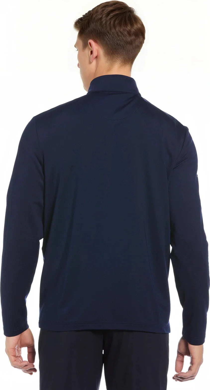 Callaway Golf Cgm803 Quarter Zip Baby French Terry Long Sleeve Jacket - Peacoat - Adult s