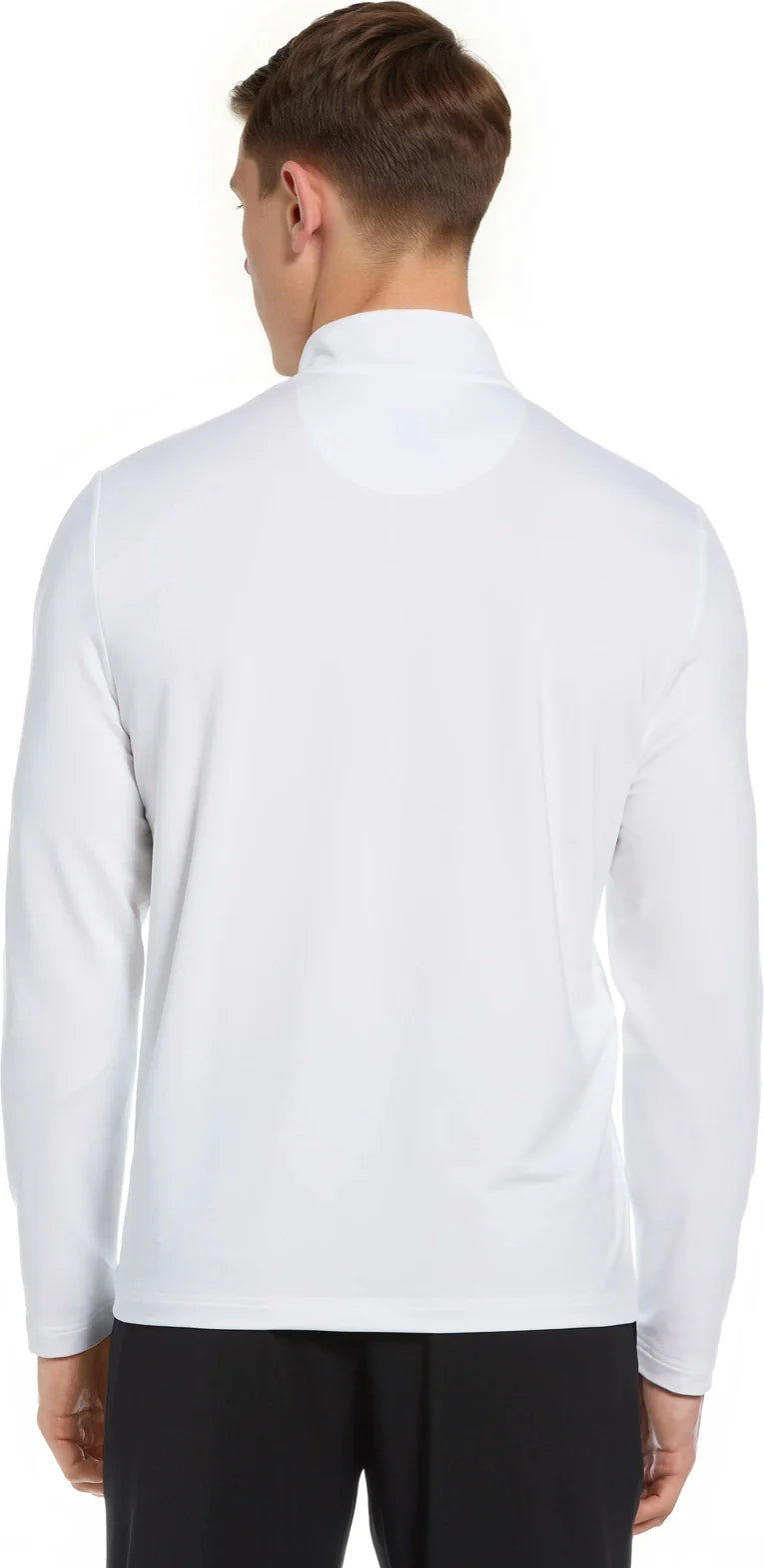 Callaway Golf Cgm803 Quarter Zip Baby French Terry Long Sleeve Jacket - White - Adult s