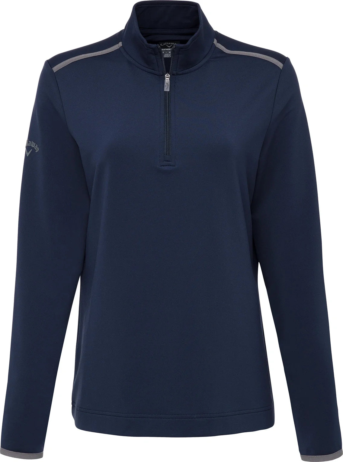 Callaway Golf Cgw509 Long Sleeve Opti-shield 1/4-zip Mock Pullover - Peacoat