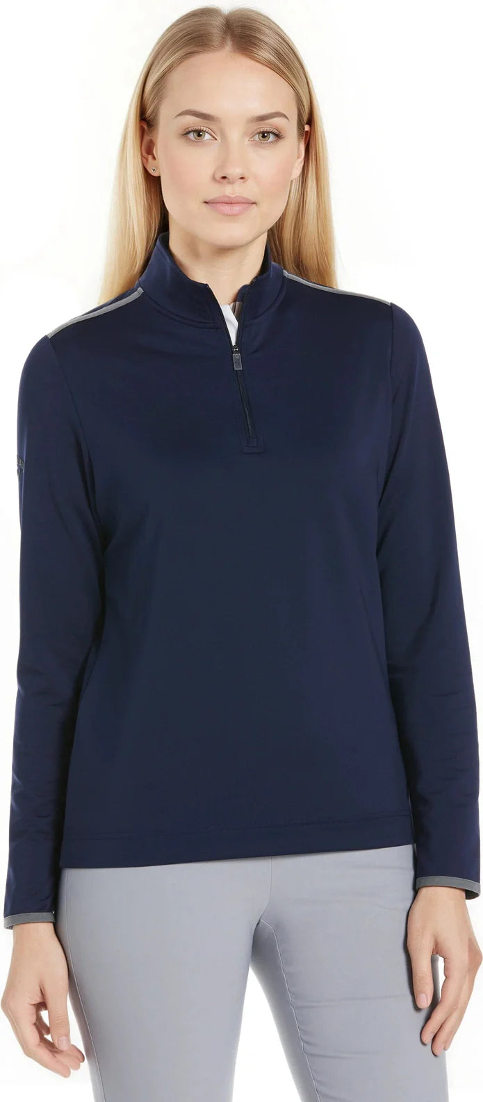Callaway Golf Cgw509 Long Sleeve Opti-shield 1/4-zip Mock Pullover - Peacoat - Ladies s