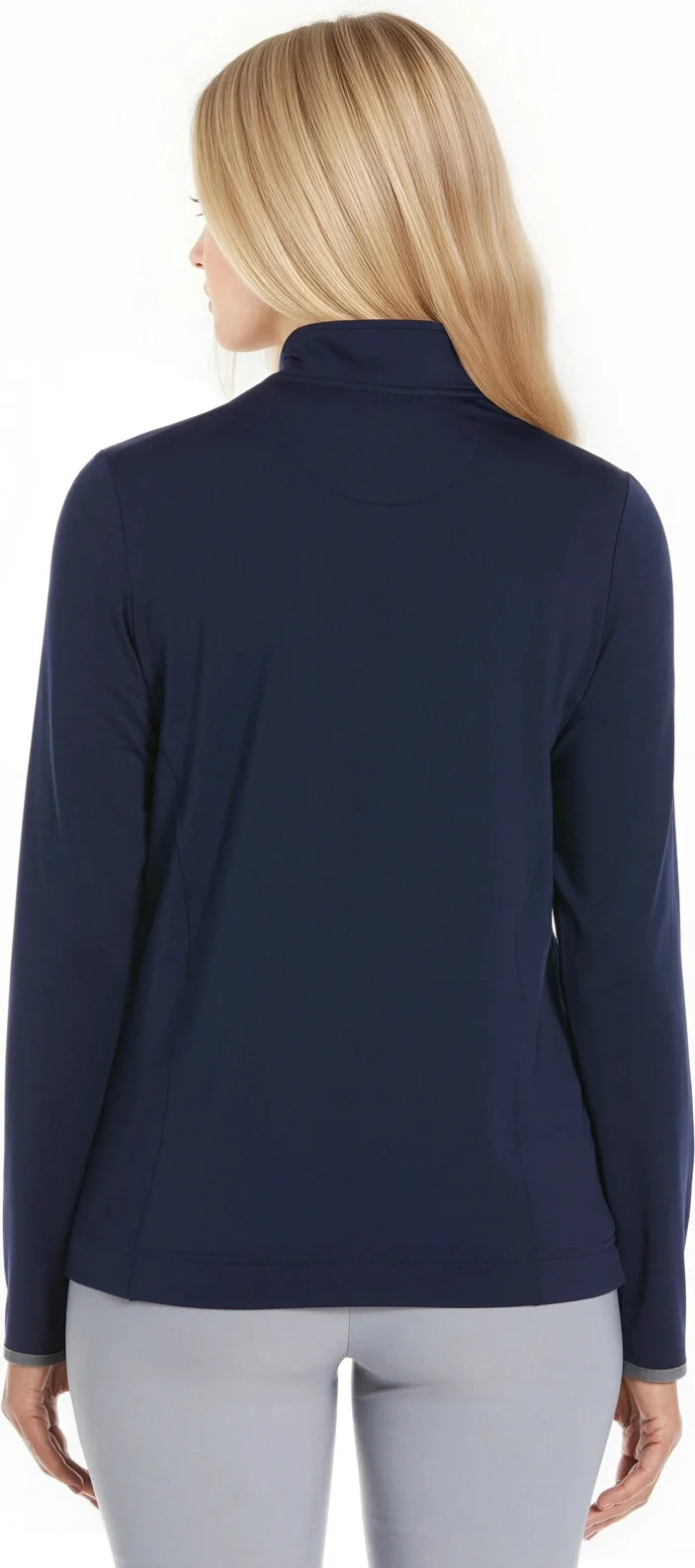Callaway Golf Cgw509 Long Sleeve Opti-shield 1/4-zip Mock Pullover - Peacoat