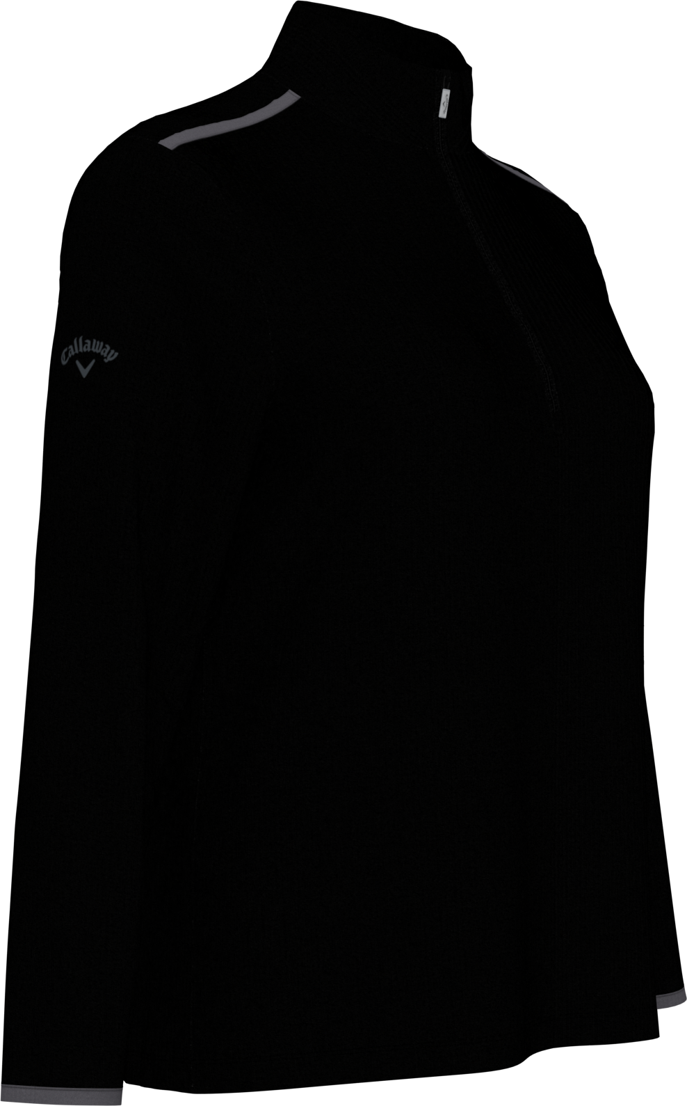 Callaway Golf Cgw509 Long Sleeve Opti-shield 1/4-zip Mock Pullover - Black