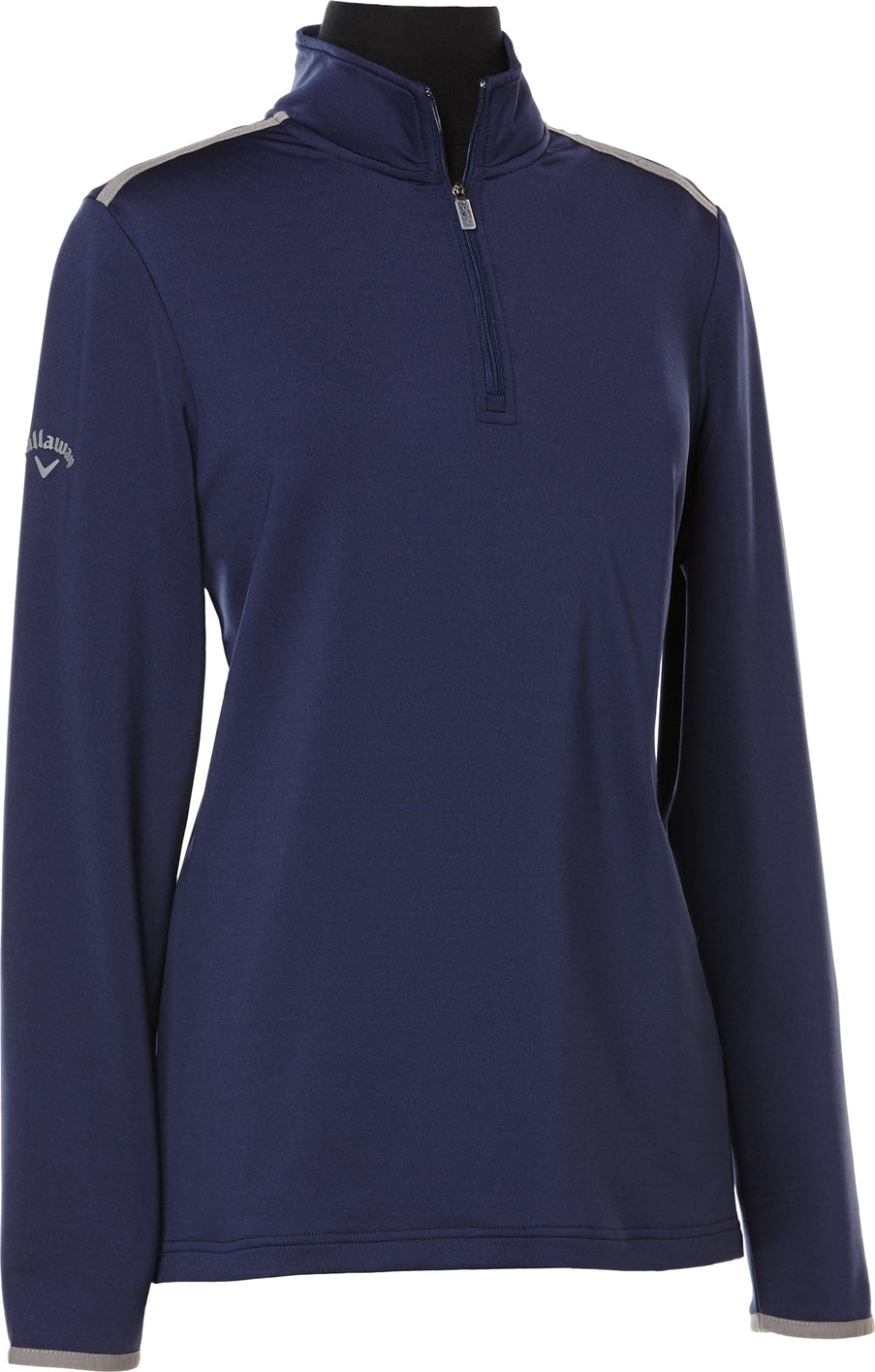 Callaway Golf Cgw509 Long Sleeve Opti-shield 1/4-zip Mock Pullover - Peacoat