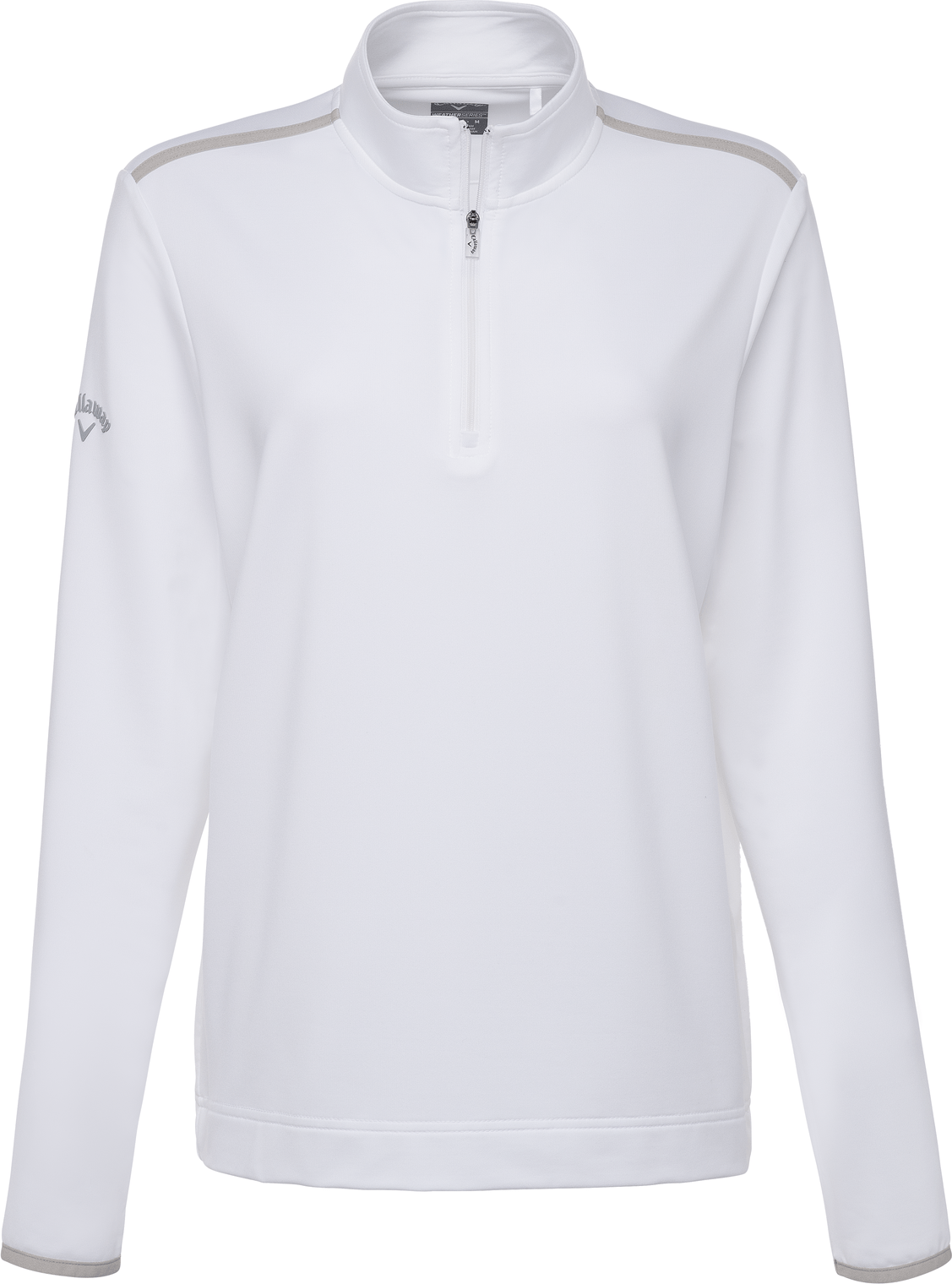 Callaway Golf Cgw509 Long Sleeve Opti-shield 1/4-zip Mock Pullover - White