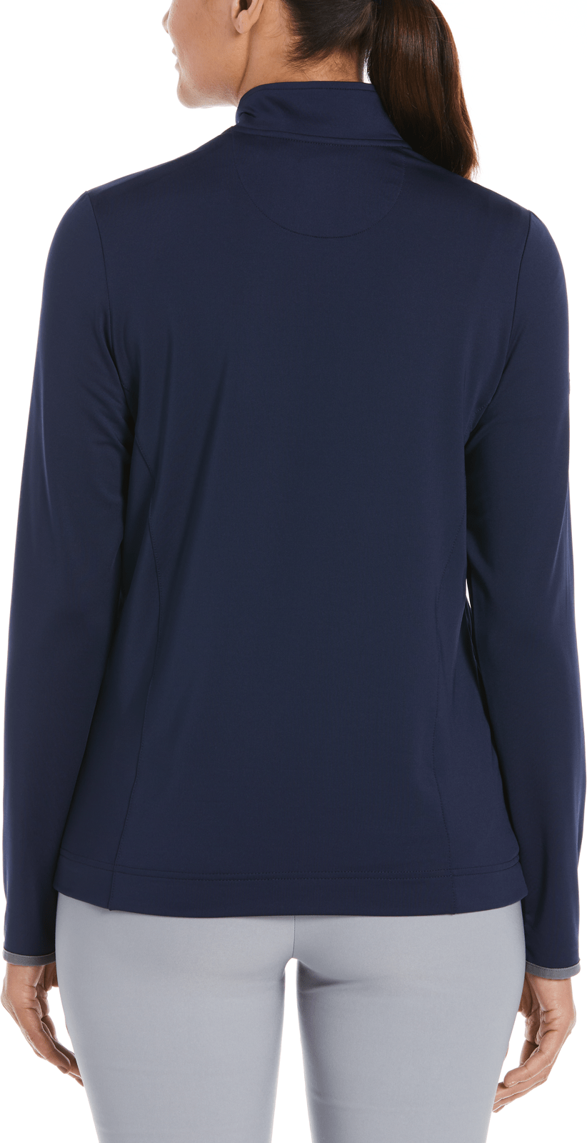 Callaway Golf Cgw509 Long Sleeve Opti-shield 1/4-zip Mock Pullover - Peacoat