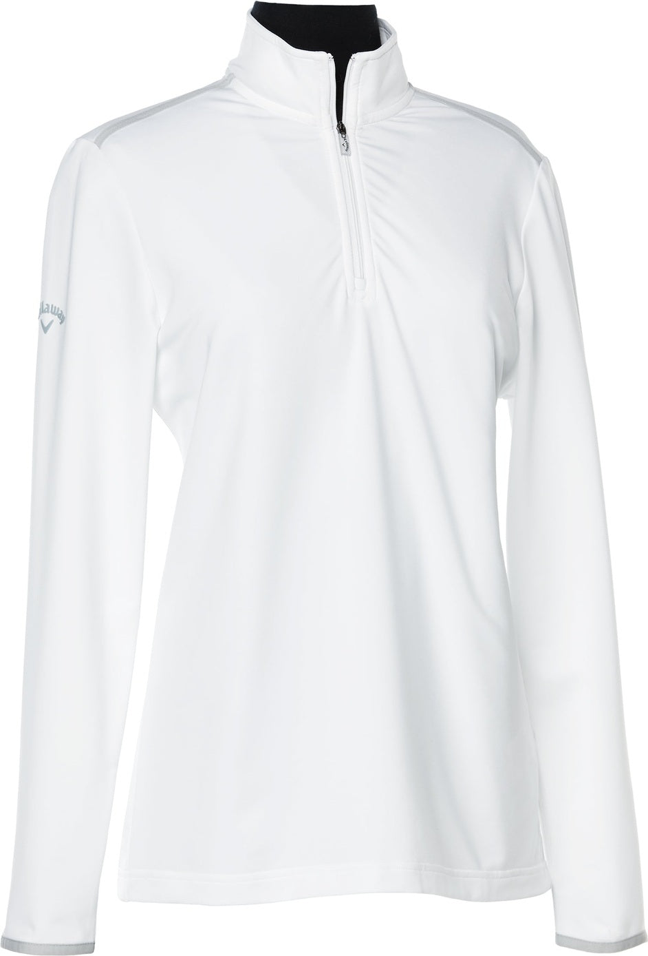 Callaway Golf Cgw509 Long Sleeve Opti-shield 1/4-zip Mock Pullover - White