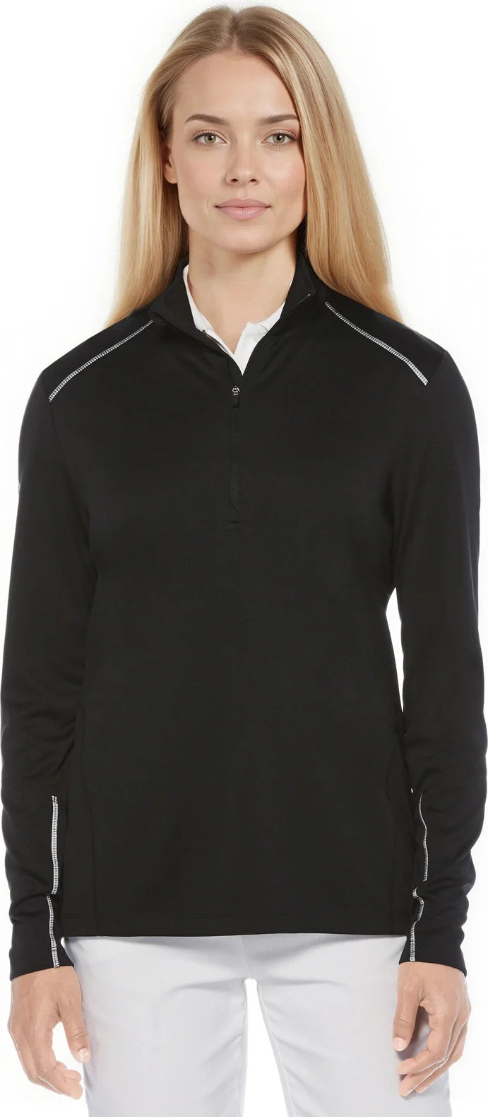 Callaway Golf Cgw545 Long Sleeve Opti-repel 1/4-zip Jacket - Black - Ladies s