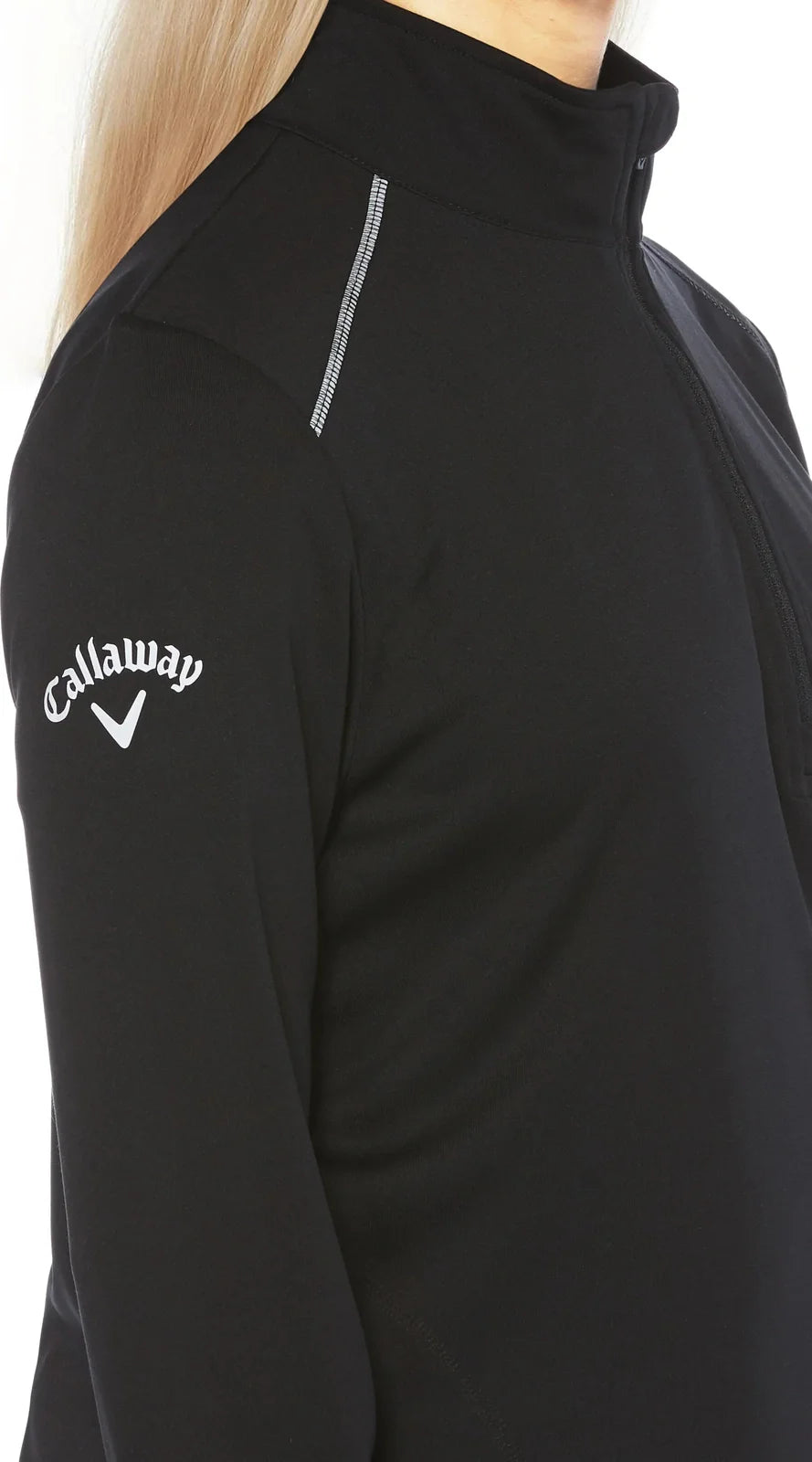 Callaway Golf Cgw545 Long Sleeve Opti-repel 1/4-zip Jacket - Black