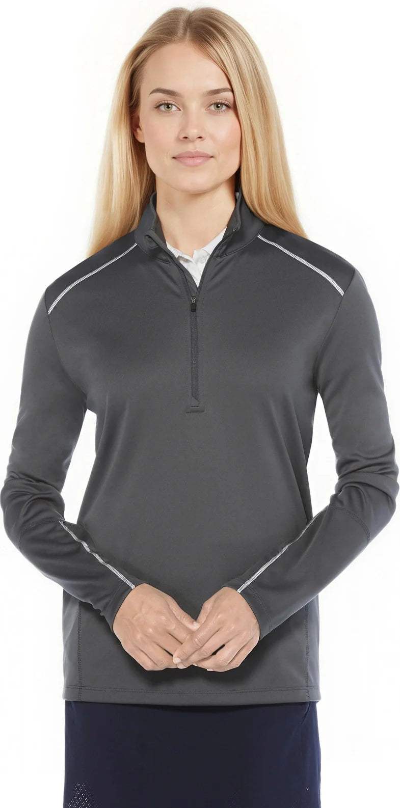 Callaway Golf Cgw545 Long Sleeve Opti-repel 1/4-zip Jacket - Iron Gate - Ladies s