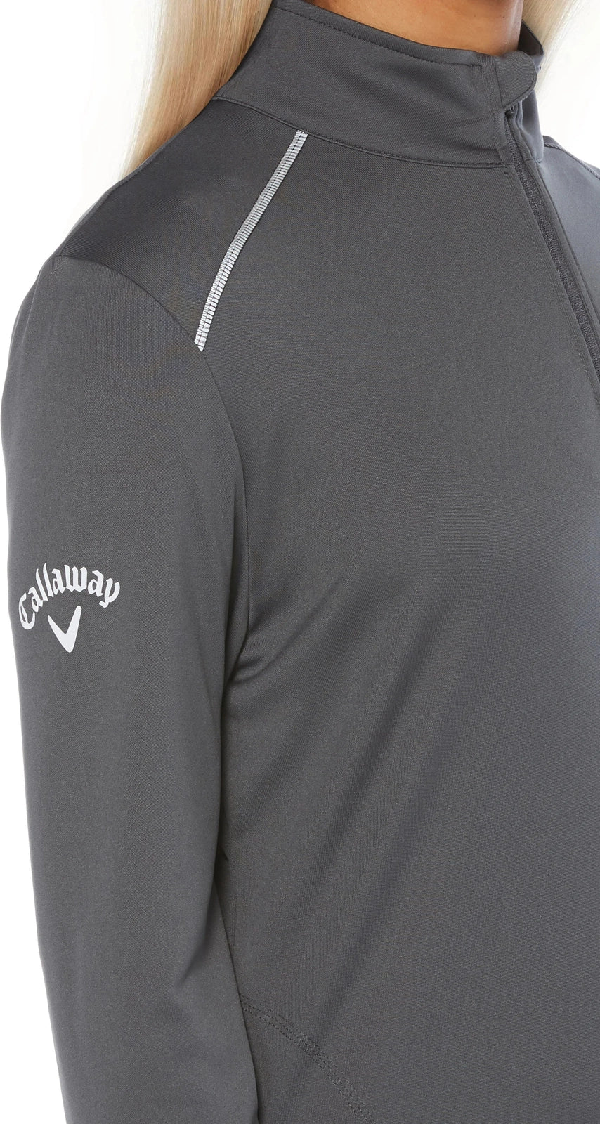 Callaway Golf Cgw545 Long Sleeve Opti-repel 1/4-zip Jacket - Iron Gate