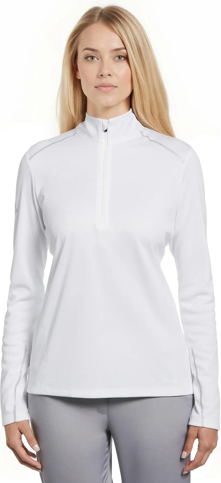 Callaway Golf Cgw545 Long Sleeve Opti-repel 1/4-zip Jacket - White - Ladies s